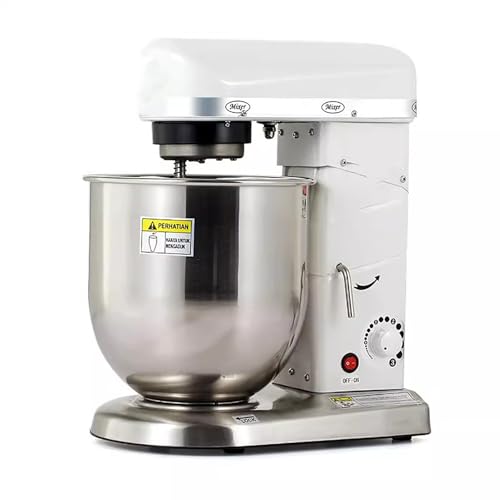 Batidora de alimentos comercial, batidora eléctrica de pedestal con recipiente de acero inoxidable, 3 velocidades ajustables, perfecta for panaderías y pizzerías.