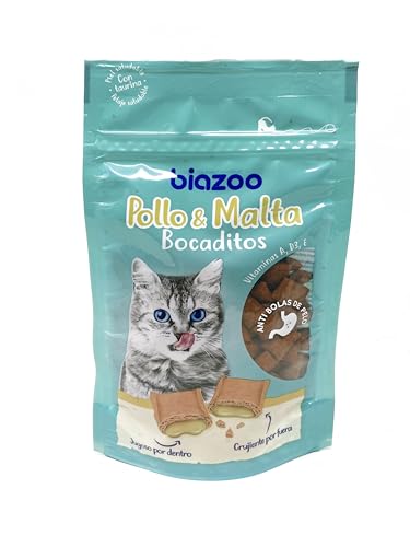 Pack 10 Bolsas- Bocaditos Pollo y Malta para Gatos 60 gr