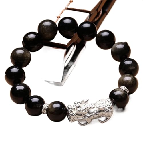 Bracelets en perles d'oeil de tigre de Bouddha Piyao ajustable