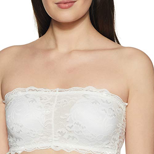 Image of Fabme Women Lace, Padded Tube Bra - Free Size - 3 Hook Back
