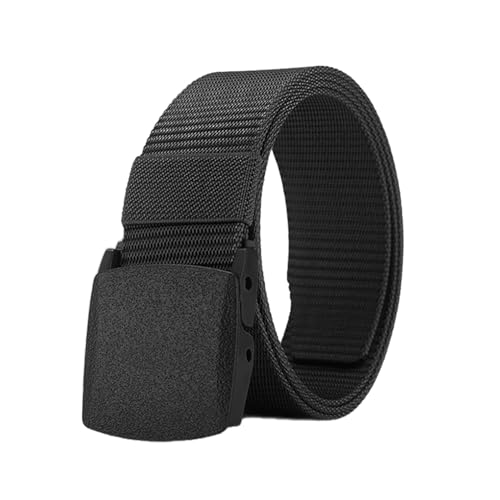 Military Tactical Men Belt With Plastic Buckle Plus Size Black2