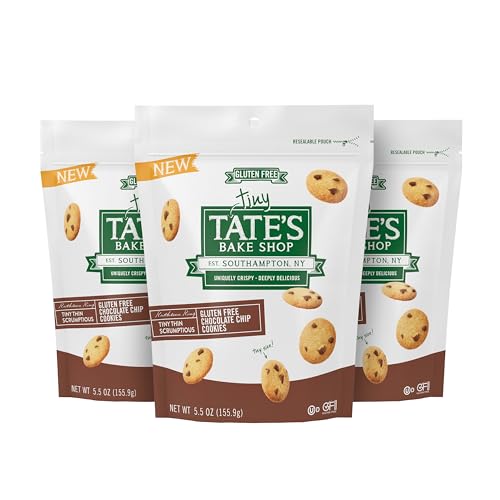 Tate’s Bake Shop Tiny Gluten Free Chocolate Chip Cookies, 3 – 5.5 oz Bags Tate’s Bake Shop Tiny Gluten Free Chocolate Chip Cookies, 3 – 5.5 oz Bags