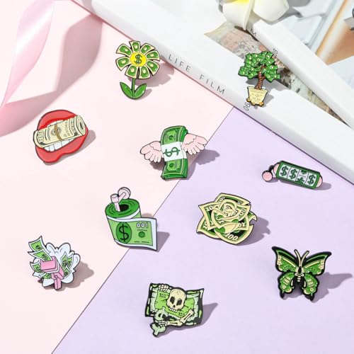 Image of Airssory Mixed Styles Bee Flower Tarot Ribbon Travel Theme Alloy Brooches Pins for DIY Clothes Backpack Hats Jackets Craft