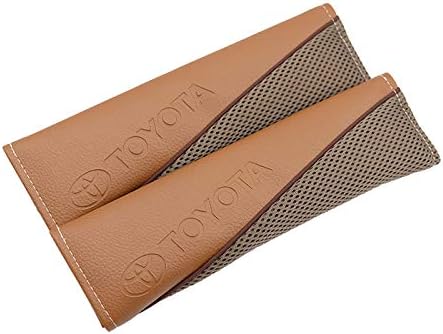 Amazon トヨタ 純正 シートベルト カバー パッド ブラウン 2個 セット 海外純正 輸出仕様 Toyota Genuine Accessory シートベルト用品 車 バイク