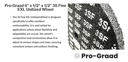 Image of EXL Unitized Wheel, Silicon Carbide, 6 inch Diameter x 1 /2 inch Wide x 1 /2 inch Arbor, 3S Fine | (Pack of 1)