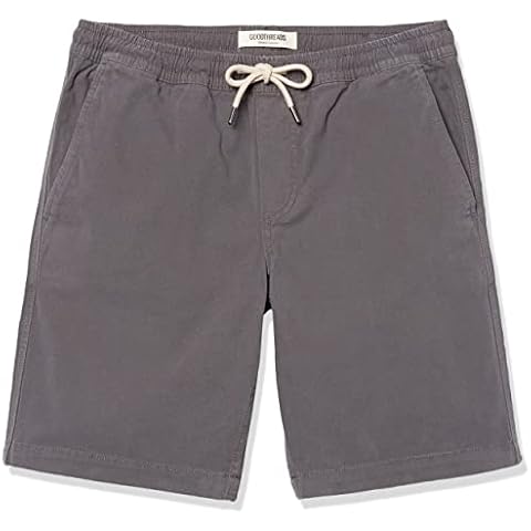 Goodthreads Men's Slim-Fit 9" Pull-on Comfort Stretch Canvas Short, Grey, XL Cover