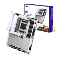 NZXT N9 X870E - AMD X870E AM5 ATX Gaming-Mainboard für Ryzen 9000/8000/7000-20+2+1, DDR5, 4X M.2, PCIe 5.0, Wi-Fi 7, 5GbE, USB 4 – M.2 Schnellverschlussriegel, Vollmetallabdeckung, weißes PCB – Ansicht 9
