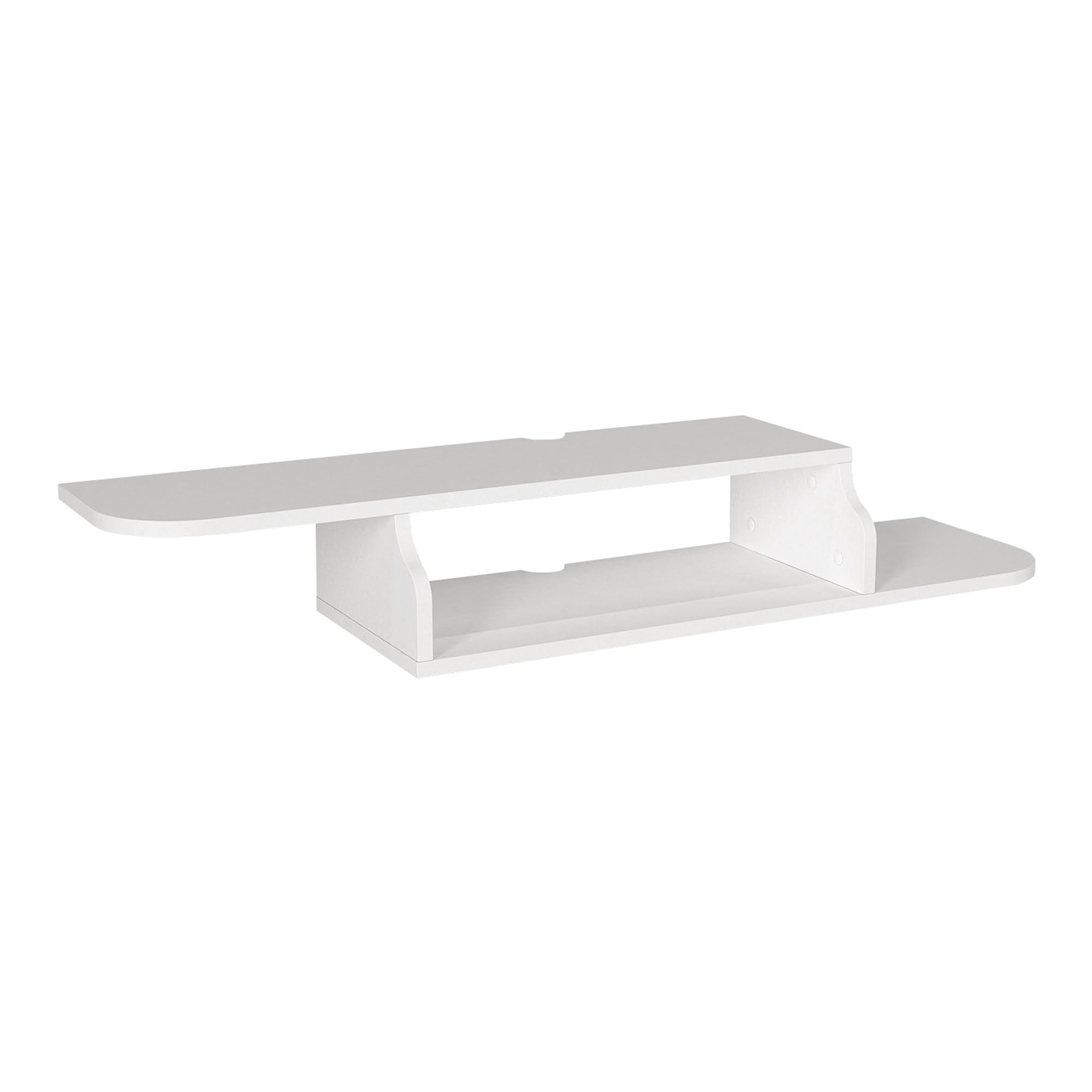 [en.casa] TV Lowboard hängend Kershaby Schweberegal für Fernseher Wohnzimmer Medienregal mit 1 offenen Fach 120 x 30 x 19 cm Weiß