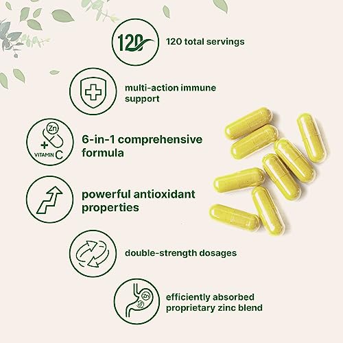 Micro Ingredients Quercetin With Vitamin C And Zinc, 240 Capsules | Quercetin 500Mg, Vitamin C 500Mg, Zinc 50Mg (Picolinate, Citrate, Glycinate, Gluconate) | Complete Immune Support Supplements #TOP2