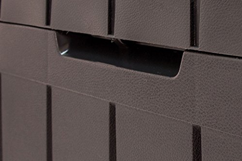 Keter Marvel Plus 71 Gallon Resin Plastic Wood Look All Weather Outdoor Storage Deck Box, Brown Keter Marvel Plus 71 Gallon Resin Plastic Wood Look All Weather Outdoor Storage Deck Box, Brown