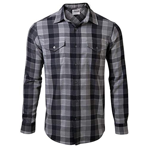 Mountain Khakis Pearl Street Shirt- Mens Moisture Wicking Flannel Shirt Black