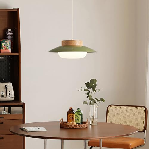 Lampe de suspension finie l'ombre sur l'îlot de cuisine grâce au bois LED - 2