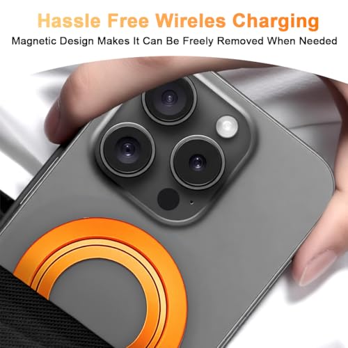 Image of ZORBES Magnetic Phone Ring Grip 360 Swivel Phone Grip Ultra Slim Folding Metal Phone Ring Phone Desk Stand Phone Support