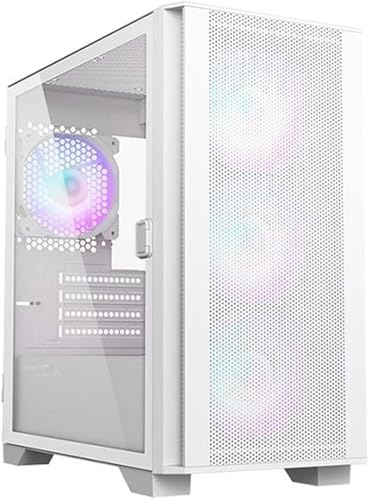 Gabinete Montech Air 100 ARGB, Mini-Tower con vidrio templado, color blanco miniatura 1