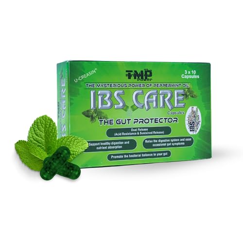 Image of TMP IBS CARE - The Gut Protector | Supports Healthy Digestion - Relieves Constipation, Bloating & Acidity | Dual-Release(Acid Resistance & Sustained Release) - Peppermint Oil Capsules (Pack of 1)