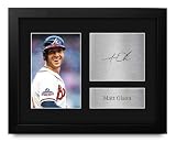 HWC Trading Matt Olson Atlanta Braves Gifts Printed Signed Autograph Picture for Baseball Memorabilia Fans - US Letter Framed
