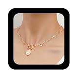 Collier à pendentifs en nacre d'or comme les images le montrent, il est si délicat et unique, facile à mettre, accessoires de mode quotidiens essentiels pour les femmes.