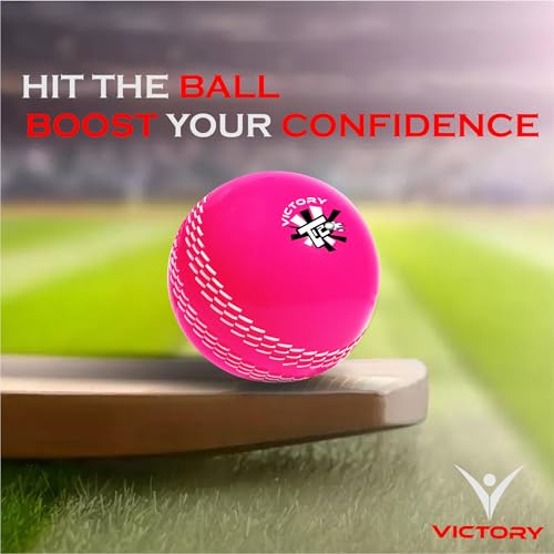 Image of Victory T-20 Synthetic Cricket Ball for Tournament and Street Match - Wind Ball (Pink)