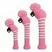 Scott Edward Stripes Style Knitted Golf Club Head Covers Set of 3, fit for Driver Wood(460cc), Fairway Wood, Hybrid(UT), for Men/Women Golfers, Individualized Looking and Washable (Pink)