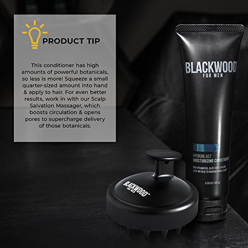 Blackwood For Men Hydroblast Moisturizing Conditioner - Men's Vegan & Natural For Curly & Coarse Hair - Deep Treatment For Damaged & Dry Hair - Sulfate Free, Paraben Free, & Cruelty Free (7.76 Oz) #TOP5