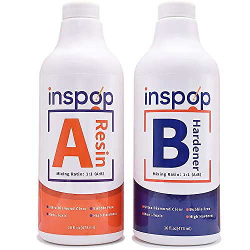 32 fl.oz Crystal Clear Epoxy Resin and Hardener Kit, Food Safe&Low Odor, Bubble Free, High Hardness for Casting, Coating and Art, Craft, Wood, Jewelry and More Projects, 2 Part Resin 1:1 Ratio 32 fl.oz Crystal Clear Epoxy Resin and Hardener Kit, Food Safe&Low Odor, Bubble Free, High Hardness for Casting, Coating and Art, Craft, Wood, Jewelry and More Projects, 2 Part Resin 1:1 Ratio