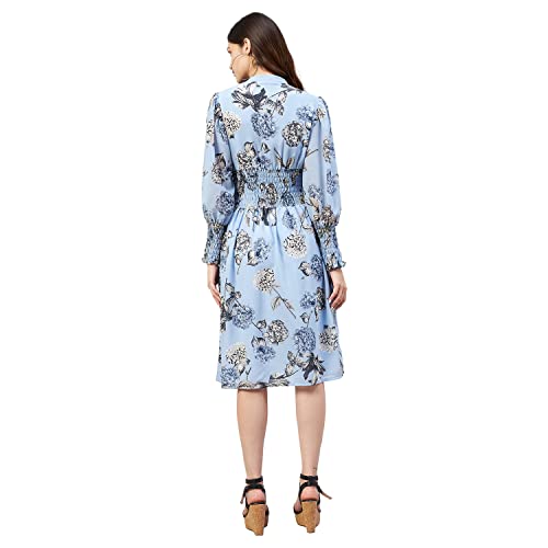 Image of Carlton London Women's Georgette A-Line Midi Dress