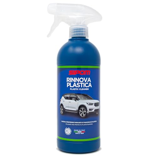 Sipom Rinnova Plastiche Auto | Trattamento Protettivo Uv E Antistatico Per Plastiche Esterne, Paraurti, Modanature E Guarnizioni | Effetto Opaco Natur