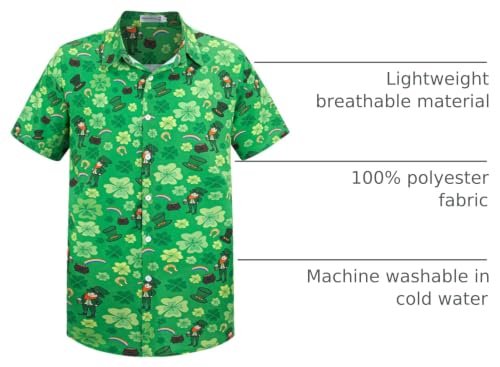 Image of Yoimira Hawaiian Shirts for Men, Print Mens Casual Short Sleeve Button Down Shirts Floral Aloha Beach Shirt