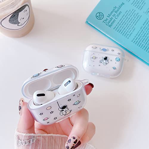Ztofera Clear Case For Apple Airpods Pro, Shockproof Protective Airpods Case Cover,Cute Astronaut Pattern For Girls Boys Women, Anti-Scratch Portable Airpods Charging Case,Astronaut #TOP1