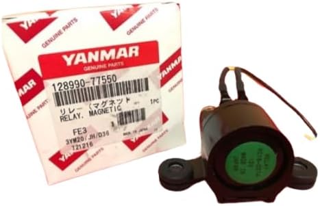 Yanmar 128990-77550 12V Starter Magnetic Relay - Used for 13JH4E, 3JH5E, 4JH4, 4JH5E, 2YM15, 3YM20, 3YM27, 3YM30 Engines Models - Replace Yanmar Starter Magnetic Relay 120270-77511 Genuine OEM