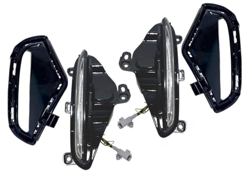 2021 2022 2023 2024 Compatible With Toyota Rav4 Prime XSE SE Left Right Front Bumper Daytime Running Light Lamp With Cover Driver Passenger Set