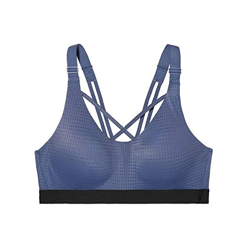 T-YIFUZX Malla Ultra Alta elástica Transpirable Fitness Yoga Correa para el Hombro Ajustable Ropa Interior de Copa de Esponja Fija Mercury Blue XL