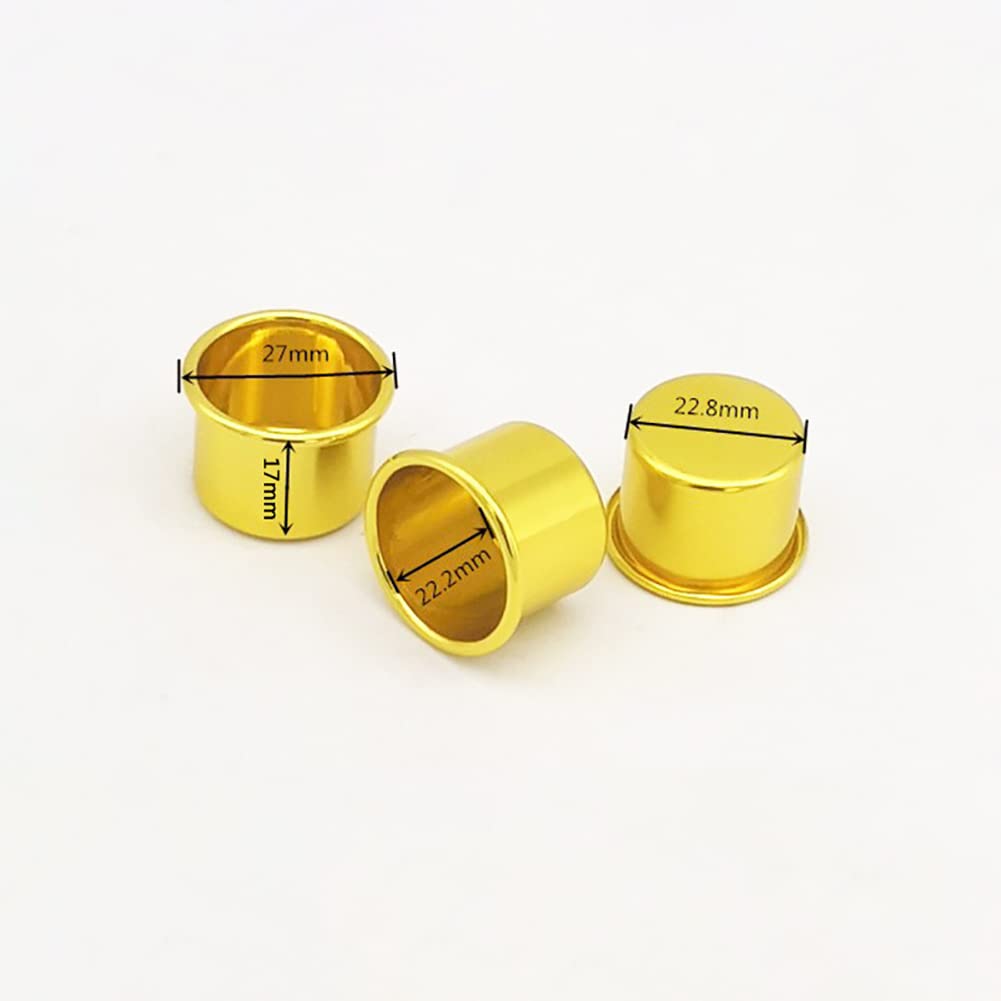 20 Pcs Golden Metal Candle Cups Holders Candlestick Liners Inserts Aluminum Tealight Cups Candle Drip Protectors Catchers for Lamp or Candle Making
