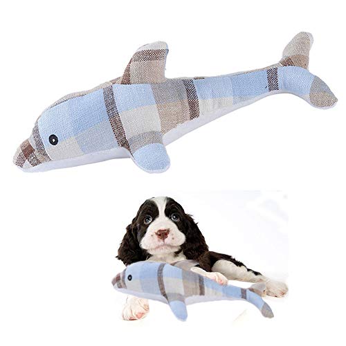 Juguete Interactivo para Perro con Forma de pez para Perros pequeños y medianos, Juguete de Peluche para Mantener a su Perro Feliz