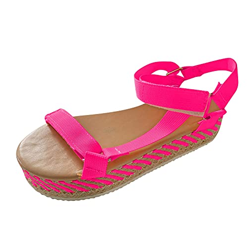 Nihewoo Sandals for Women Dressy Summer Women's Casual Shoes Breathable Thick-Soled Outdoor Leisure Sandals Shoes Womens Sandals Hot Pink