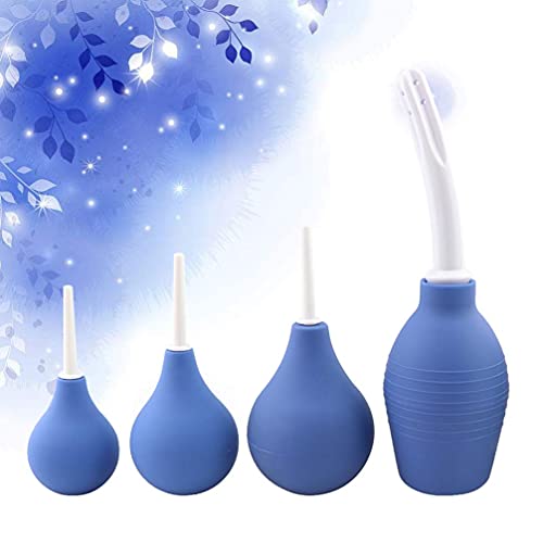 LIXBD Irrigador de ducha de silicone anal para homens e mulheres, kit médico confortável, 4 peças (a