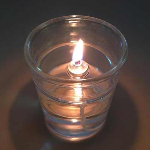 Firefly Fuels Glass Oil Warmer for Essential Oils - Zen Petite, Refillable Reusable Liquid Candle with Glass Deck. Aromatherapy, Indoor and Outdoor Lighting. Use with Liquid Paraffin or Lamp Oil