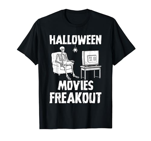 Halloween Movies Shirt Men Women Funny Skeleton Movie Camiseta