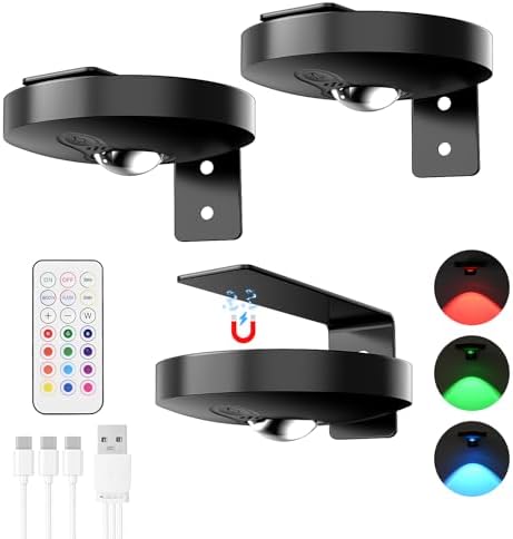 Eclairage LED Cuisine Sous Meuble Sans Fil, RGB Rechargeable Spot...
