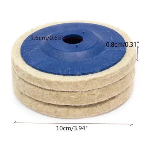 Kit C/ 03 Discos De Polimento De Feltro 95/100mm