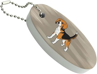GRAPHICS & MORE Beagle Pet Dog Floating Keychain Oval Foam Fishing Boat Buoy Key Float