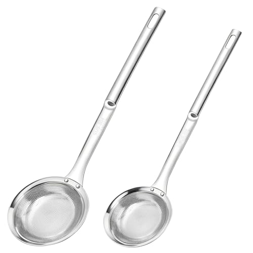 RTNSHUC 2 Pack 304 Stainless Steel Fat Skimmer Spoon