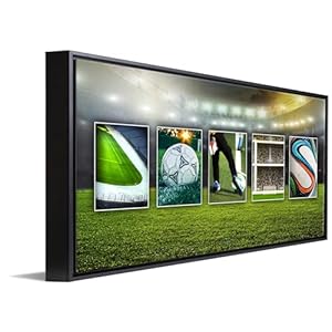 Soccer Futbol Name Art – Personalized Gift (13.5″x32.5″ Framed Canvas)