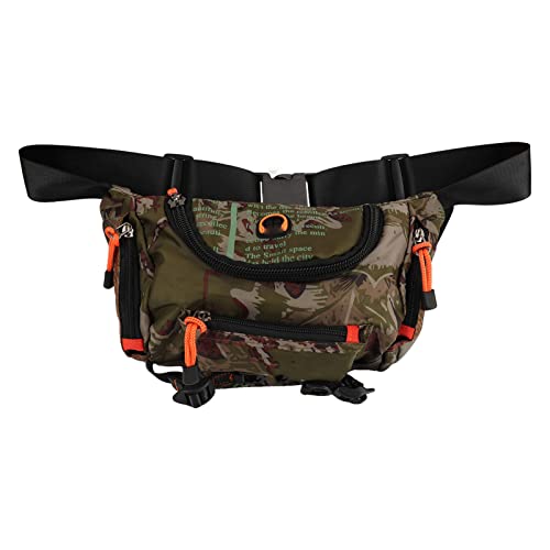 Riñonera para Hombre, Gran Capacidad, Impermeable, Nylon Resistente, Color Negro - Diseño Portátil, Múltiples Compartimentos, Ideal para Deportes al Aire (Camuflaje)