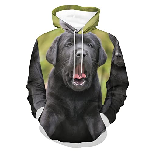 Sweats à capuche Labrador Noir UMENG pull manche longue pour homme femme vêtement automne hiver S