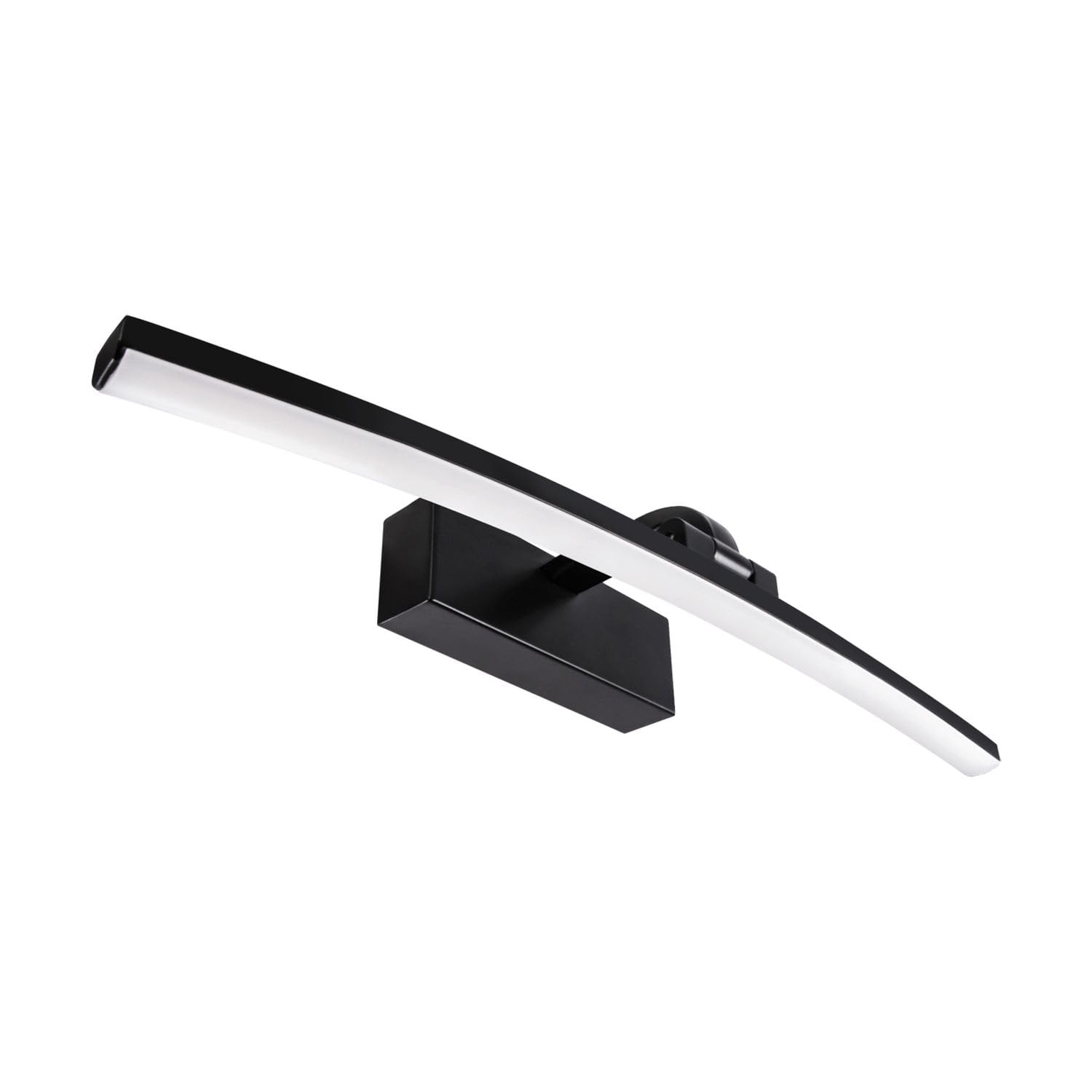 Licht-Erlebnisse Spiegelleuchte LED Schwarz IP44 neutralweiß 4100 K 540 lm B: 40 cm längliche Wandleuchte Bad Badezimmerleuchte Wand