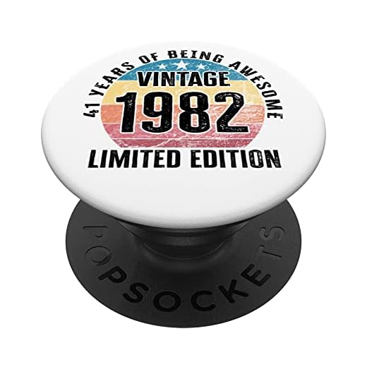 41 cumpleaños Año de nacimiento 1982 Edición limitada PopSockets PopGrip Intercambiable
