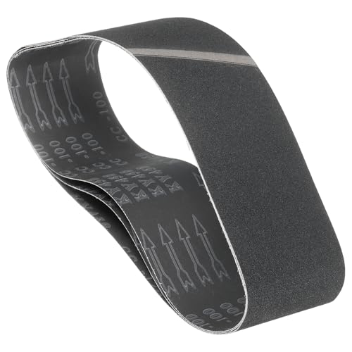 Kozelo Sanding Belts 4 x 36 Inch 100 Grit Silicon Carbide 3 Pack