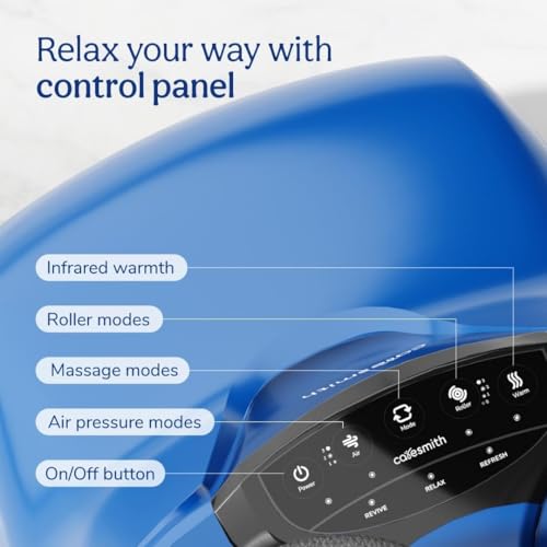 Image of Caresmith Revive Foot & Leg Massager Machine for Pain Relief | 14 Air Bags & 6 Foot Rollers with Infrared Warming | Foot Massager Machine for pain relief