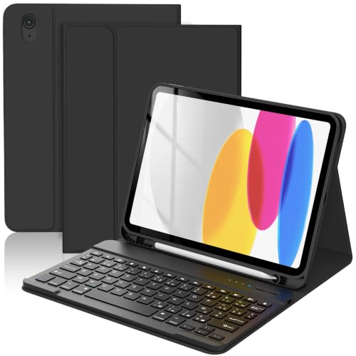TQQ Coque Clavier pour iPad A16 11/10 Ème Generation